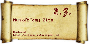 Munkácsy Zita névjegykártya