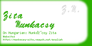 zita munkacsy business card